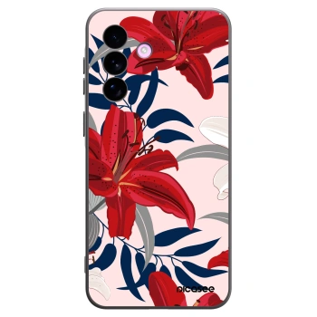 Picasee fekete szilikon tok az alábbi mobiltelefonokra Samsung Galaxy A57 5G - Red Lily