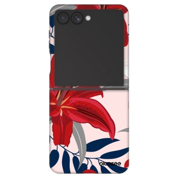 Szilikon tok erre a típusra Samsung Galaxy Z Flip7 5G - Red Lily
