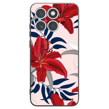 Picasee fekete szilikon tok az alábbi mobiltelefonokra Motorola Edge 70 Fusion - Red Lily
