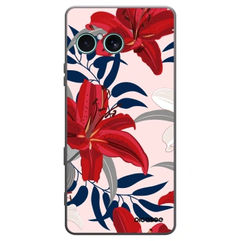 Picasee fekete szilikon tok az alábbi mobiltelefonokra Sony Xperia 10 VII - Red Lily