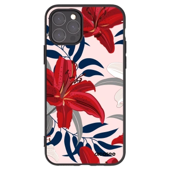 Picasee fekete szilikon tok az alábbi mobiltelefonokra Apple iPhone 11 Pro - Red Lily
