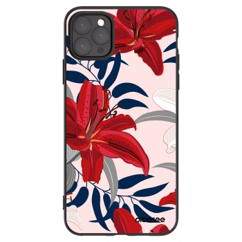 Picasee fekete szilikon tok az alábbi mobiltelefonokra Apple iPhone 11 Pro Max - Red Lily