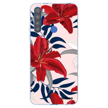 Picasee átlátszó szilikon tok az alábbi mobiltelefonokra Xiaomi Redmi Note 8T - Red Lily