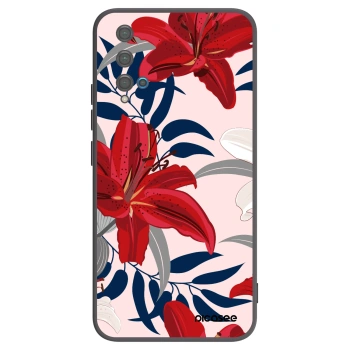 Picasee fekete szilikon tok az alábbi mobiltelefonokra Huawei Nova 5T - Red Lily