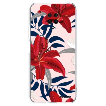 Picasee átlátszó szilikon tok az alábbi mobiltelefonokra Xiaomi Redmi Note 9S - Red Lily