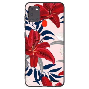 Picasee fekete szilikon tok az alábbi mobiltelefonokra Samsung Galaxy A21s - Red Lily