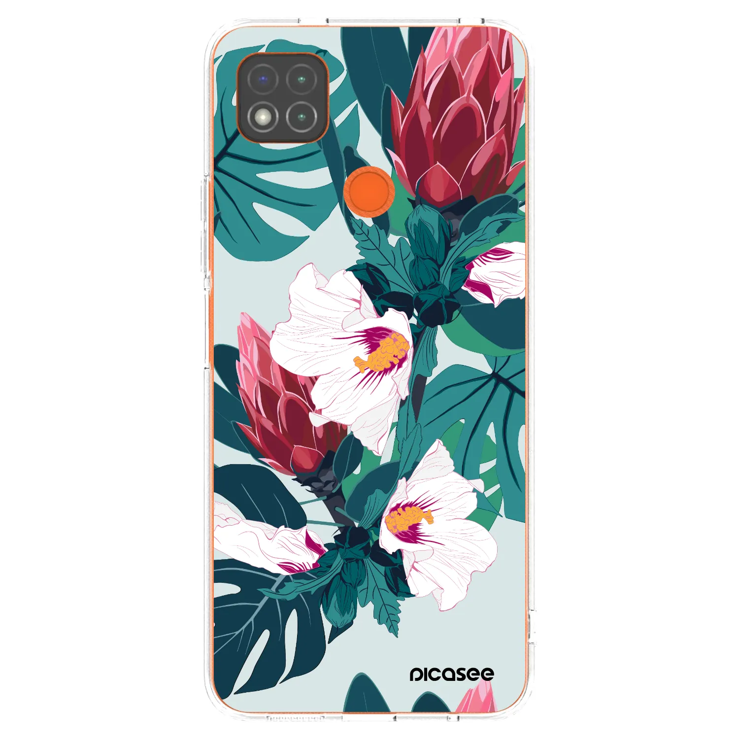 Picasee átlátszó szilikon tok az alábbi mobiltelefonokra Xiaomi Redmi 9C - Rhododendron