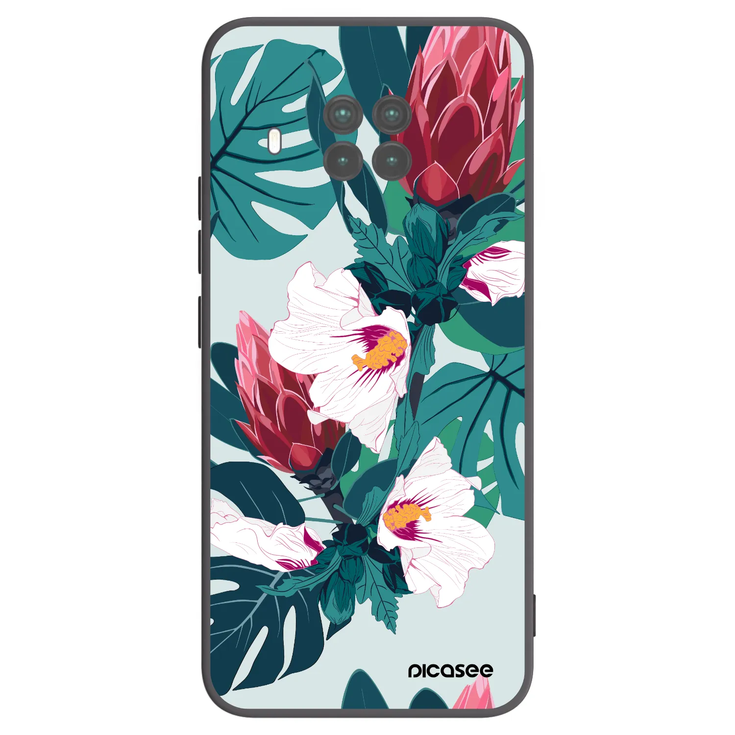 Picasee fekete szilikon tok az alábbi mobiltelefonokra Xiaomi Mi 10T Lite - Rhododendron