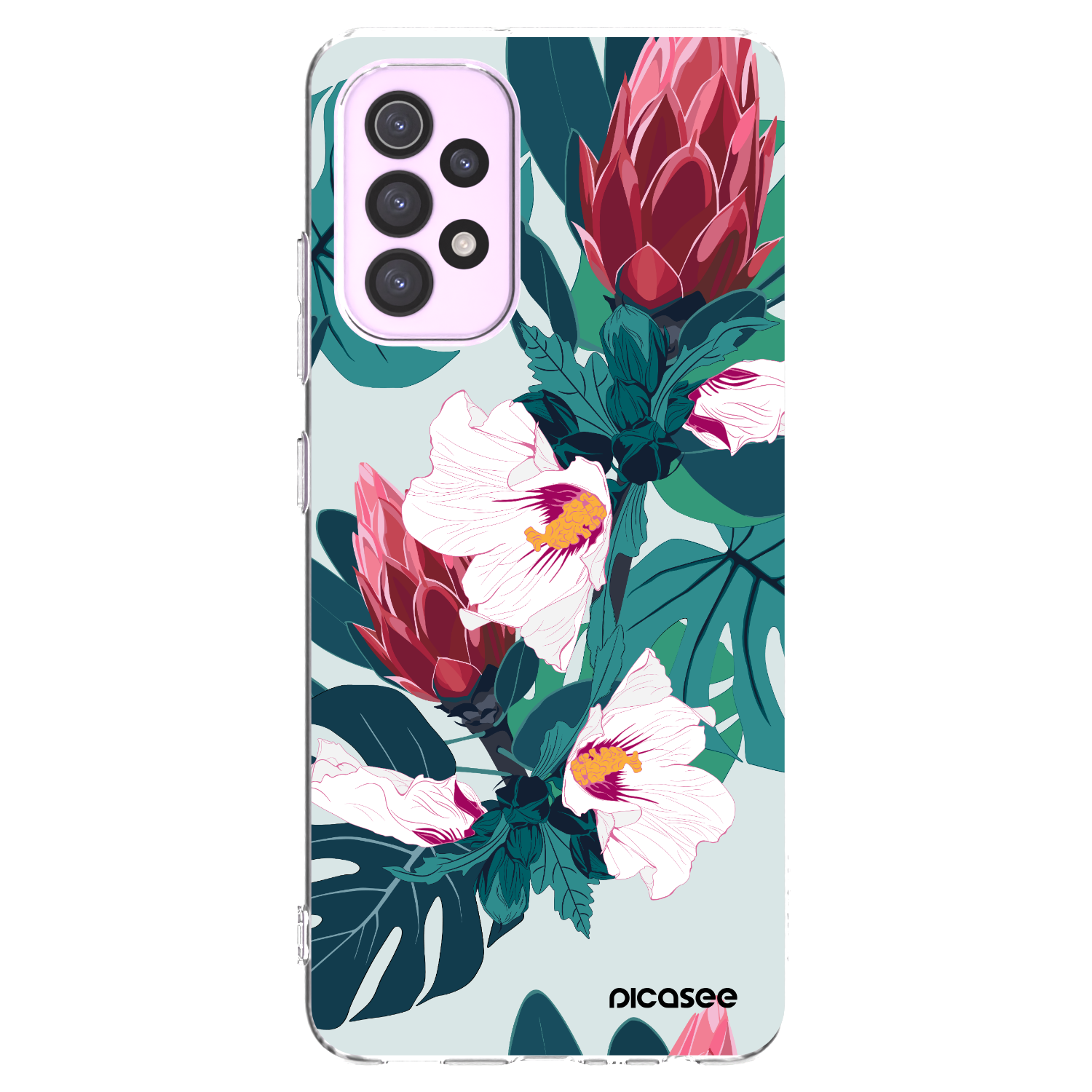 Picasee átlátszó szilikon tok az alábbi mobiltelefonokra Samsung Galaxy A32 5G A326B - Rhododendron