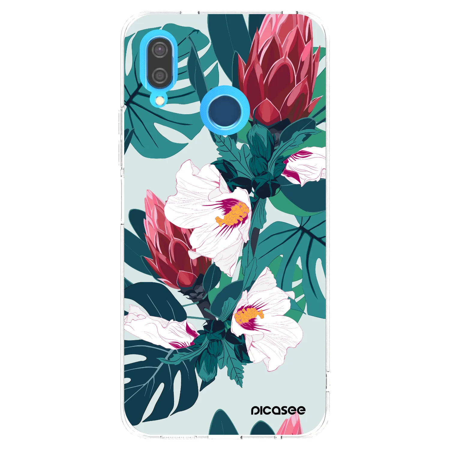 Picasee átlátszó szilikon tok az alábbi mobiltelefonokra Huawei P20 Lite - Rhododendron