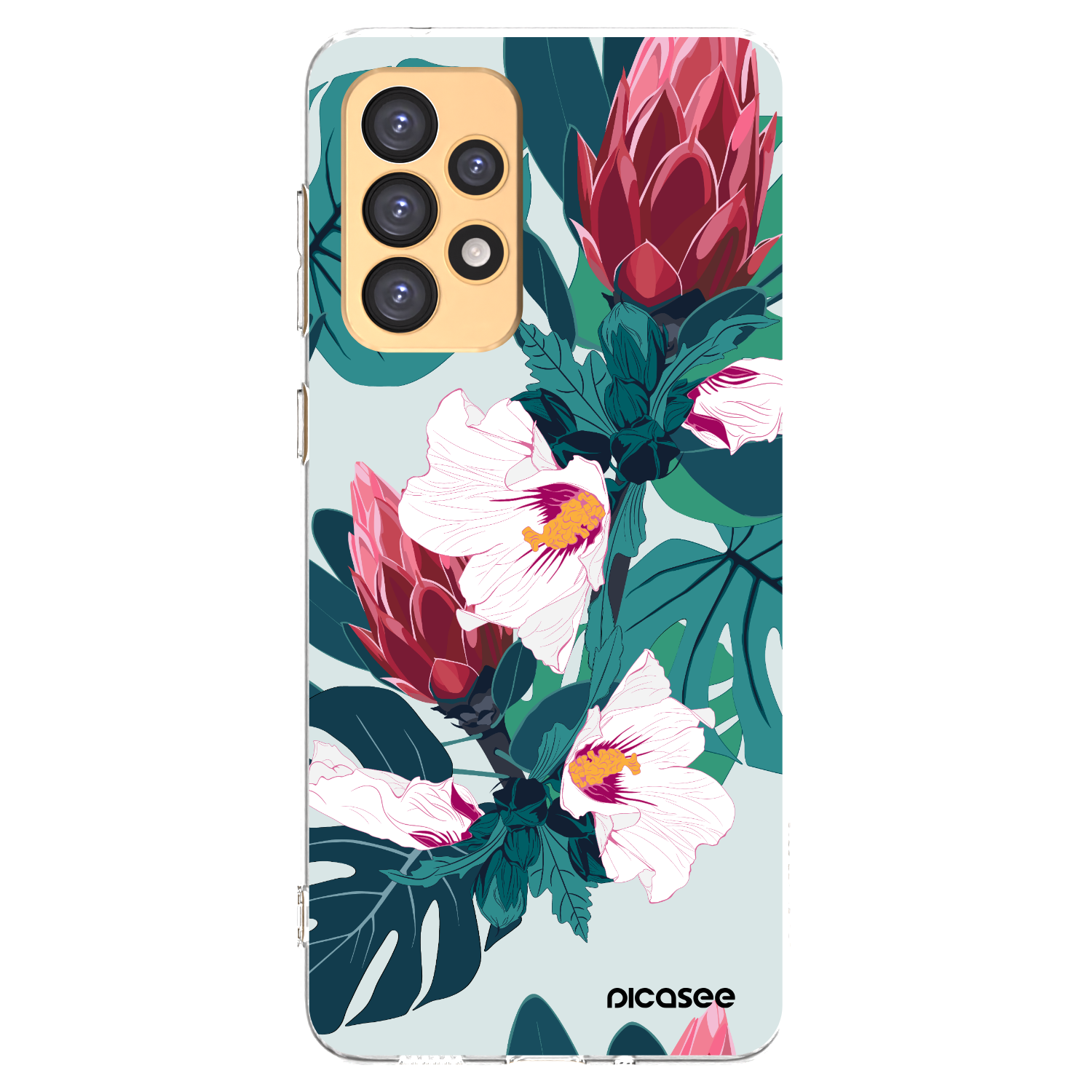 Picasee átlátszó szilikon tok az alábbi mobiltelefonokra Samsung Galaxy A33 5G A336 - Rhododendron