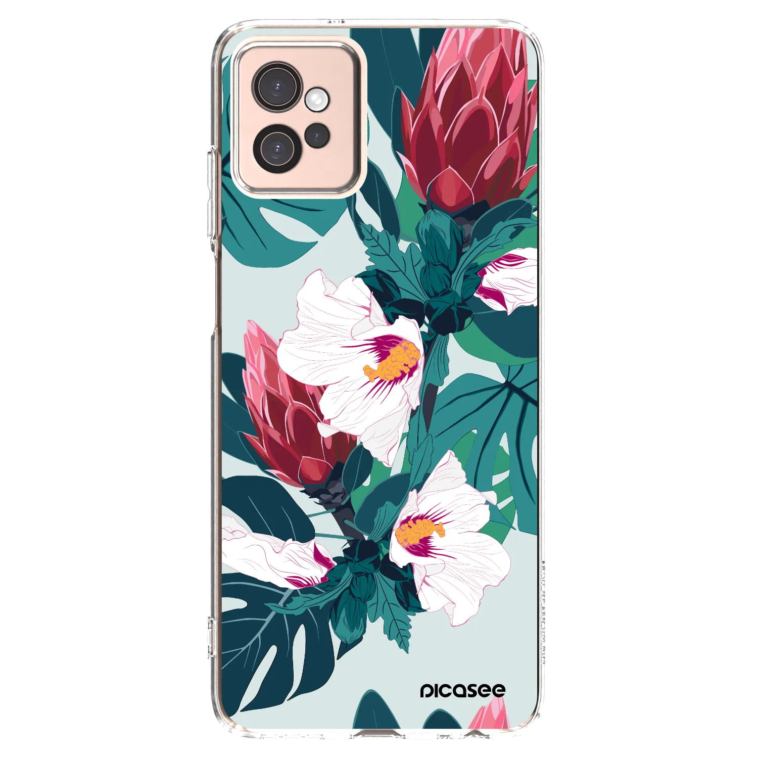 Picasee átlátszó szilikon tok az alábbi mobiltelefonokra Motorola Moto G32 - Rhododendron