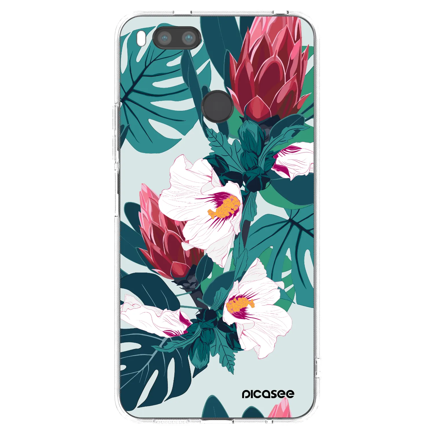 Picasee átlátszó szilikon tok az alábbi mobiltelefonokra Xiaomi Redmi A1 - Rhododendron