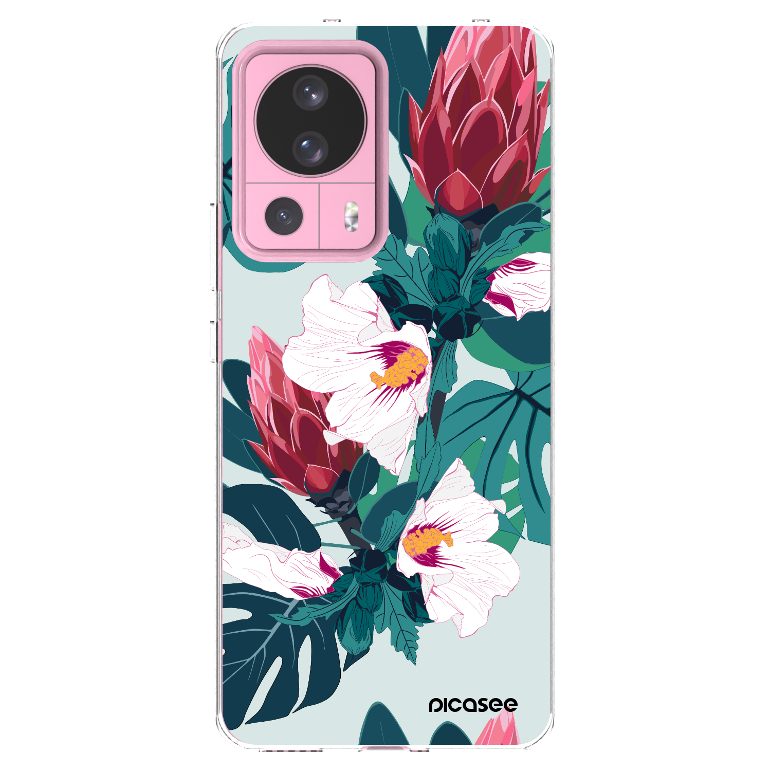 Picasee átlátszó szilikon tok az alábbi mobiltelefonokra Xiaomi 13 Lite - Rhododendron