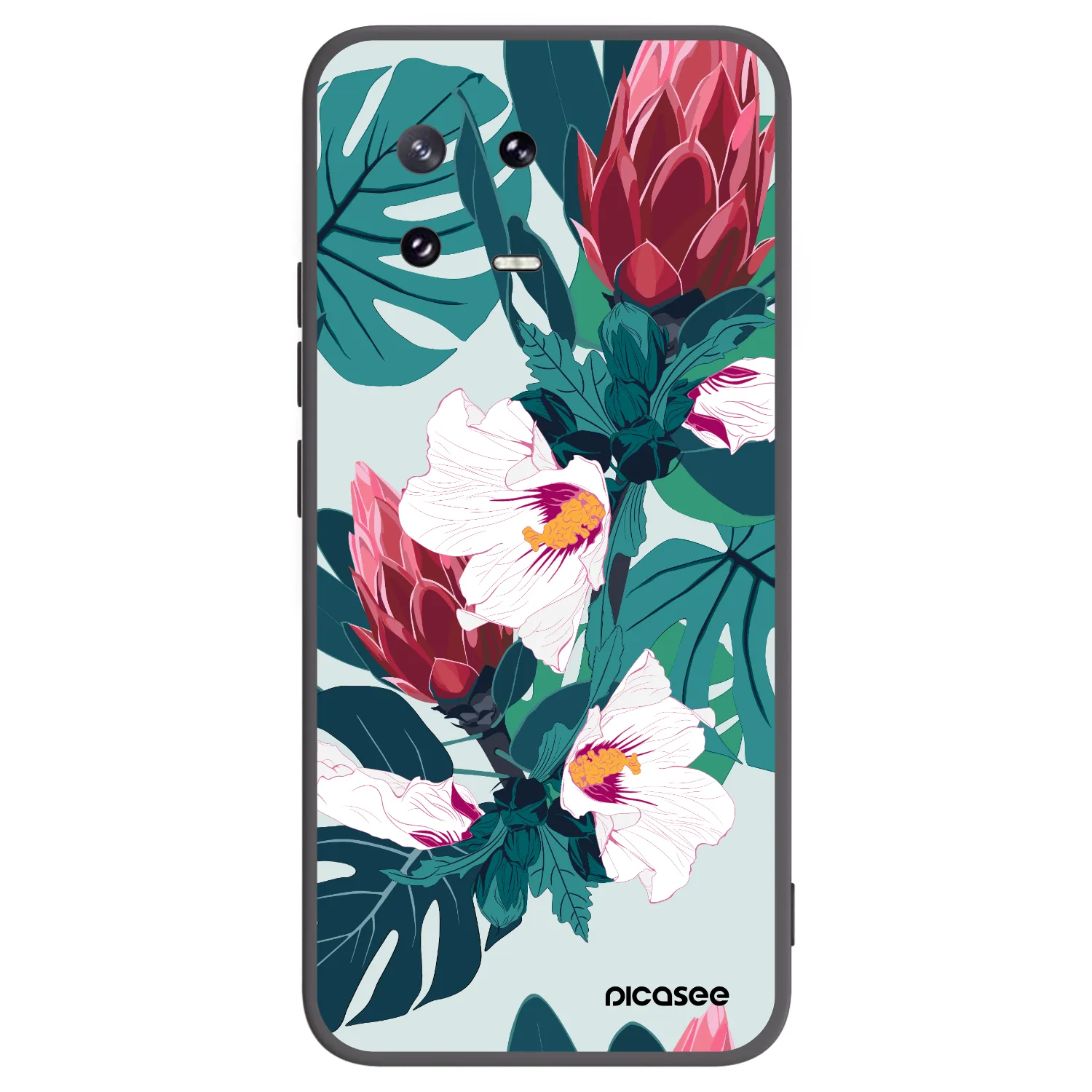 Picasee fekete szilikon tok az alábbi mobiltelefonokra Xiaomi 13 Pro - Rhododendron