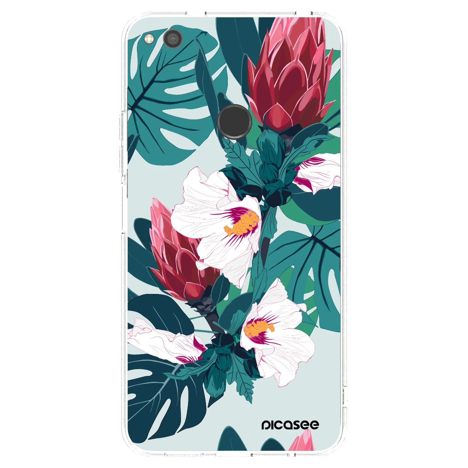 Picasee átlátszó szilikon tok az alábbi mobiltelefonokra Huawei P9 Lite 2017 - Rhododendron