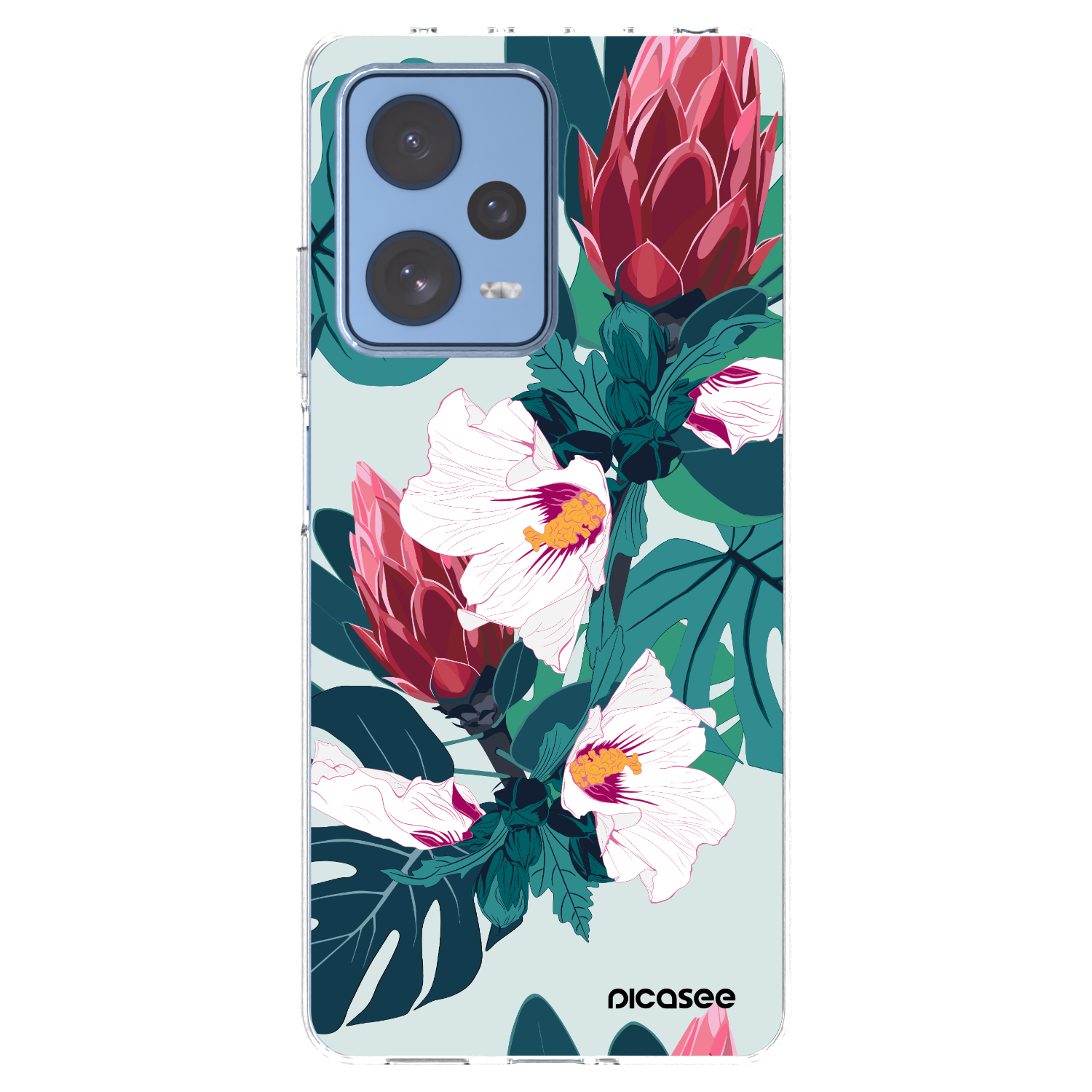 Picasee átlátszó szilikon tok az alábbi mobiltelefonokra Xiaomi Redmi Note 12 Pro 5G - Rhododendron