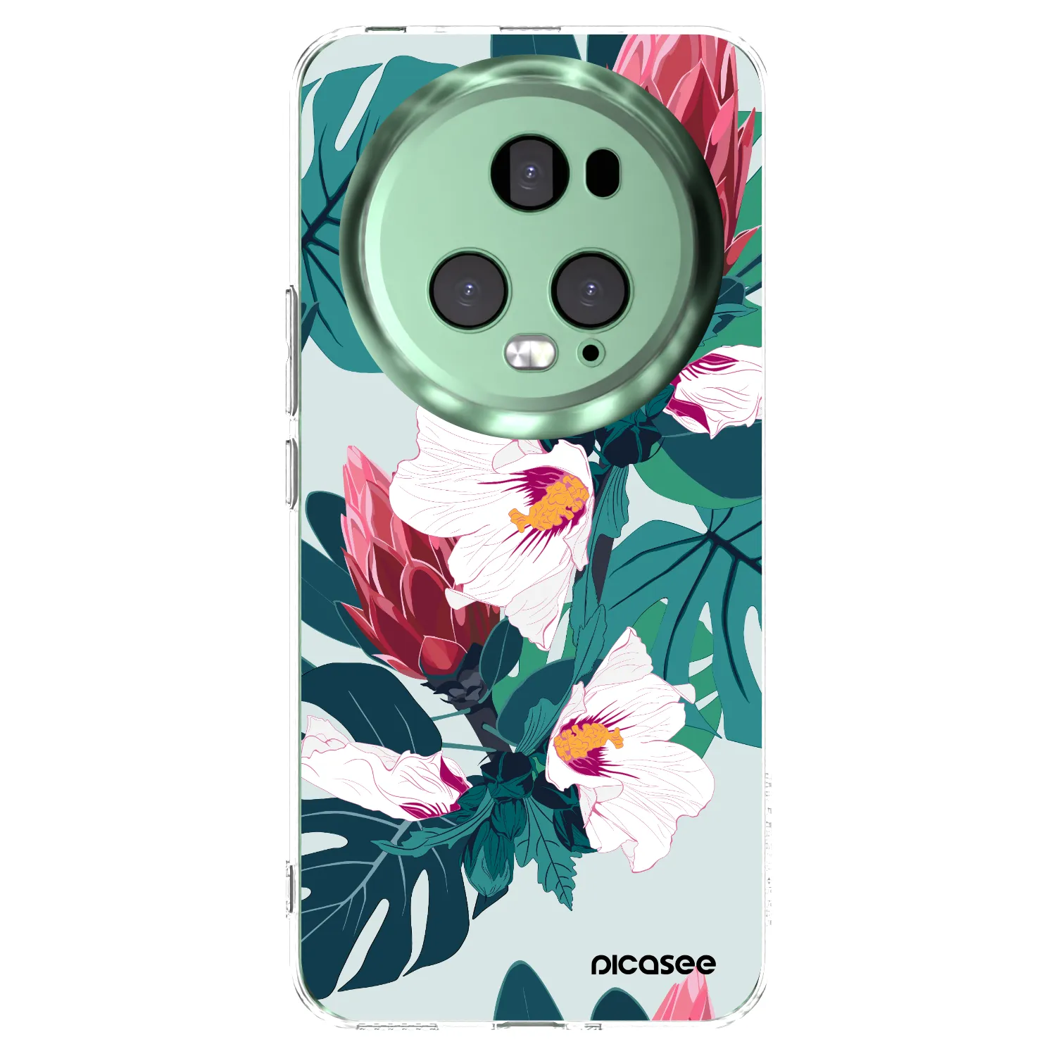 Picasee átlátszó szilikon tok az alábbi mobiltelefonokra Honor Magic5 Pro - Rhododendron