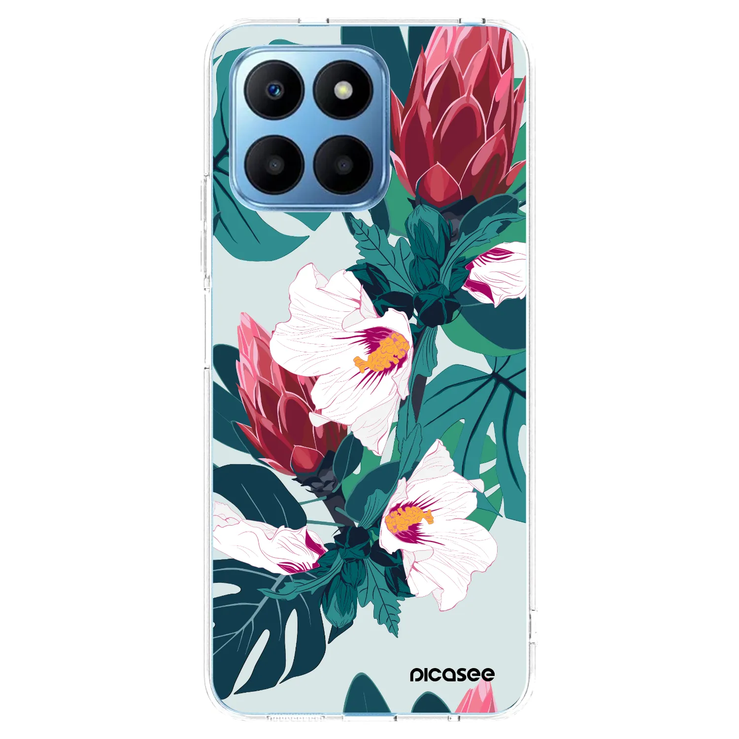 Picasee átlátszó szilikon tok az alábbi mobiltelefonokra Honor 70 Lite - Rhododendron