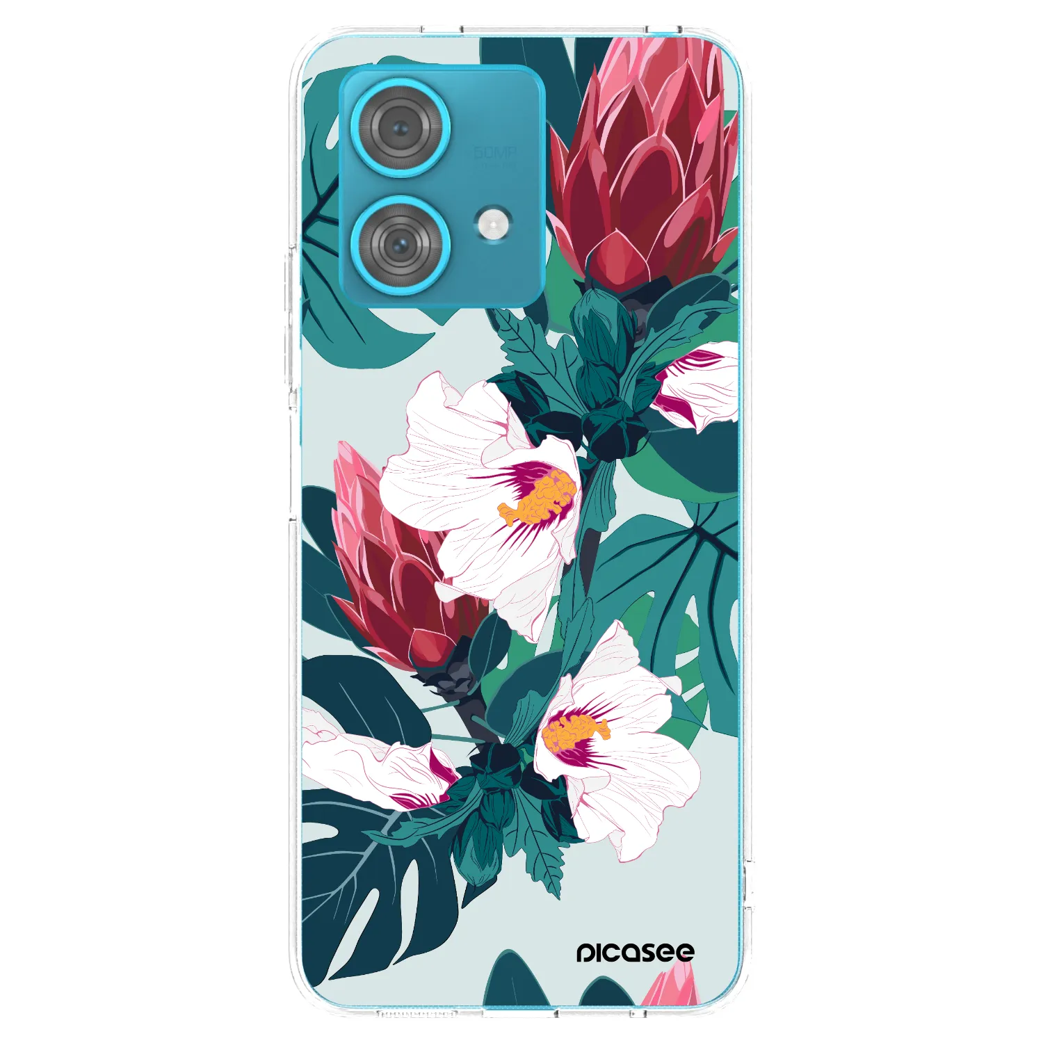 Picasee átlátszó szilikon tok az alábbi mobiltelefonokra Motorola Edge 40 Neo - Rhododendron