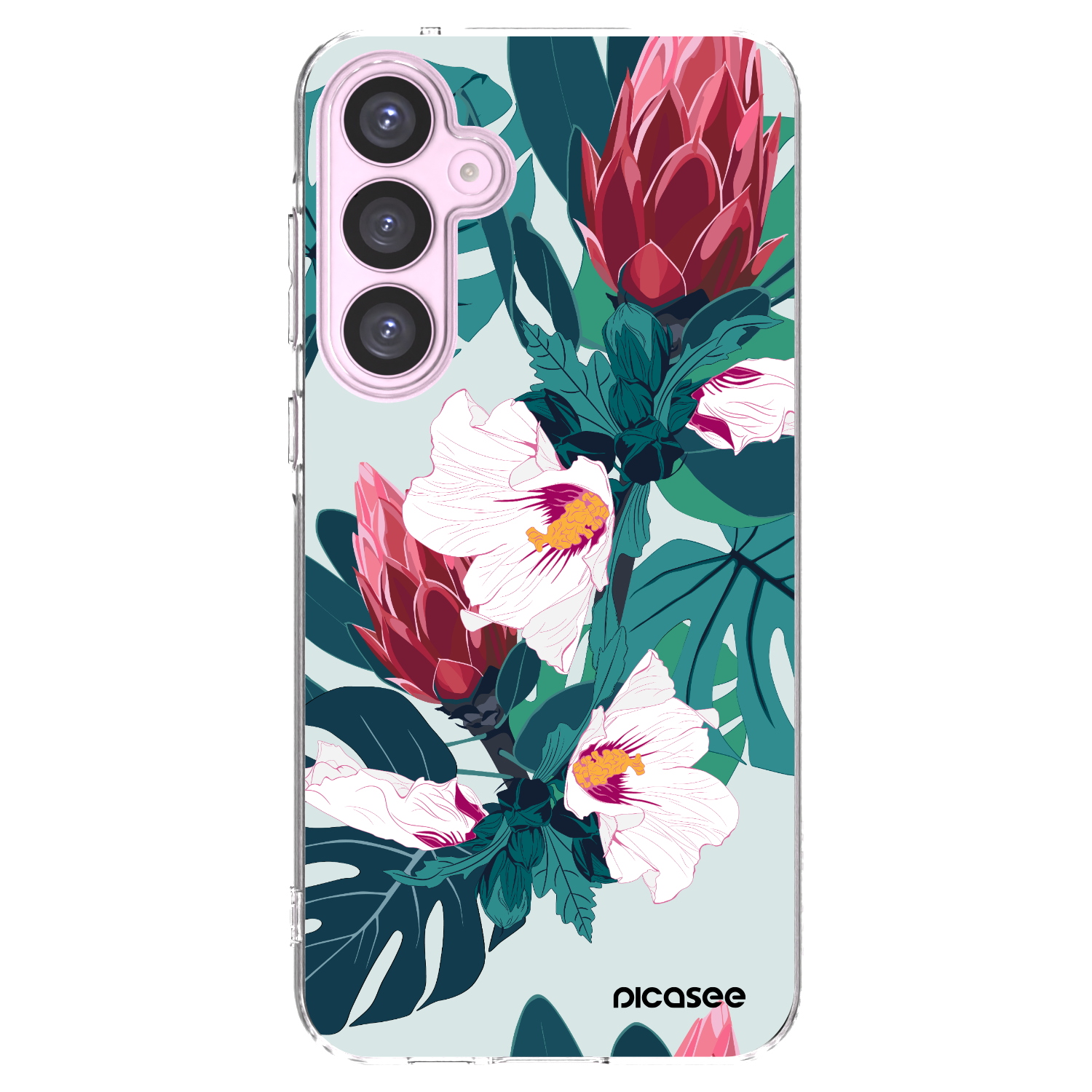 Picasee átlátszó szilikon tok az alábbi mobiltelefonokra Samsung Galaxy A55 5G A556B - Rhododendron