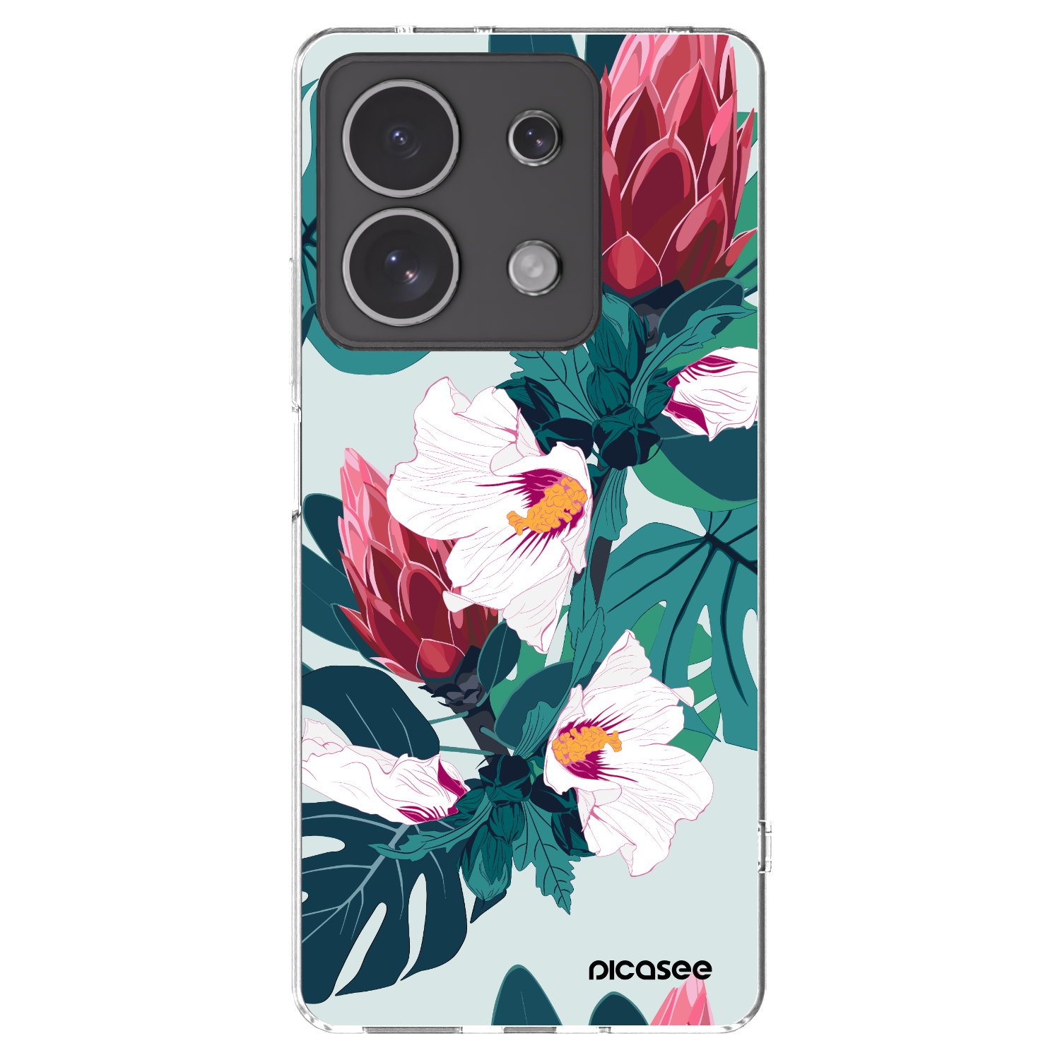 Picasee átlátszó szilikon tok az alábbi mobiltelefonokra Xiaomi Redmi Note 13 4G - Rhododendron