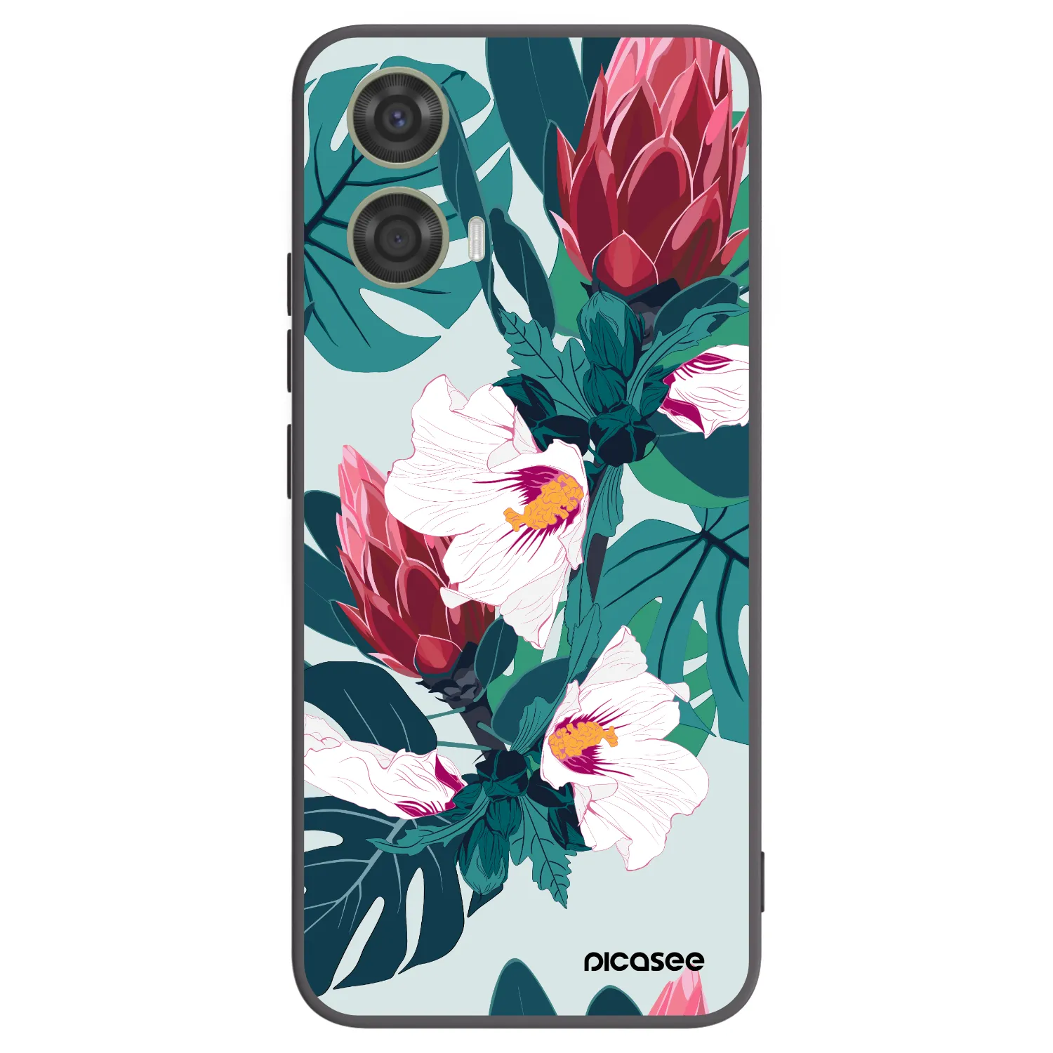 Picasee fekete szilikon tok az alábbi mobiltelefonokra Motorola Moto G24 - Rhododendron