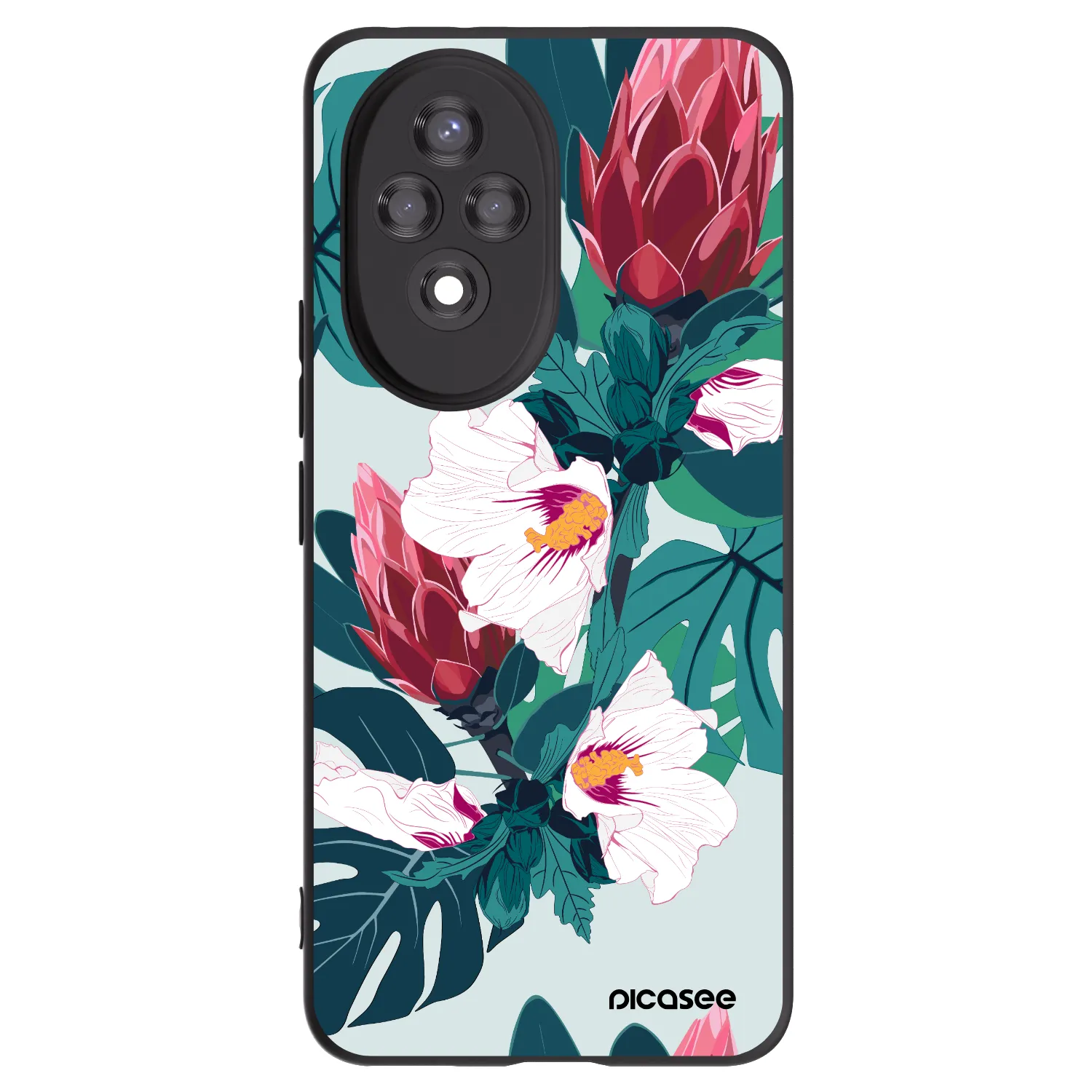 Picasee fekete szilikon tok az alábbi mobiltelefonokra Honor 200 Pro 5G - Rhododendron