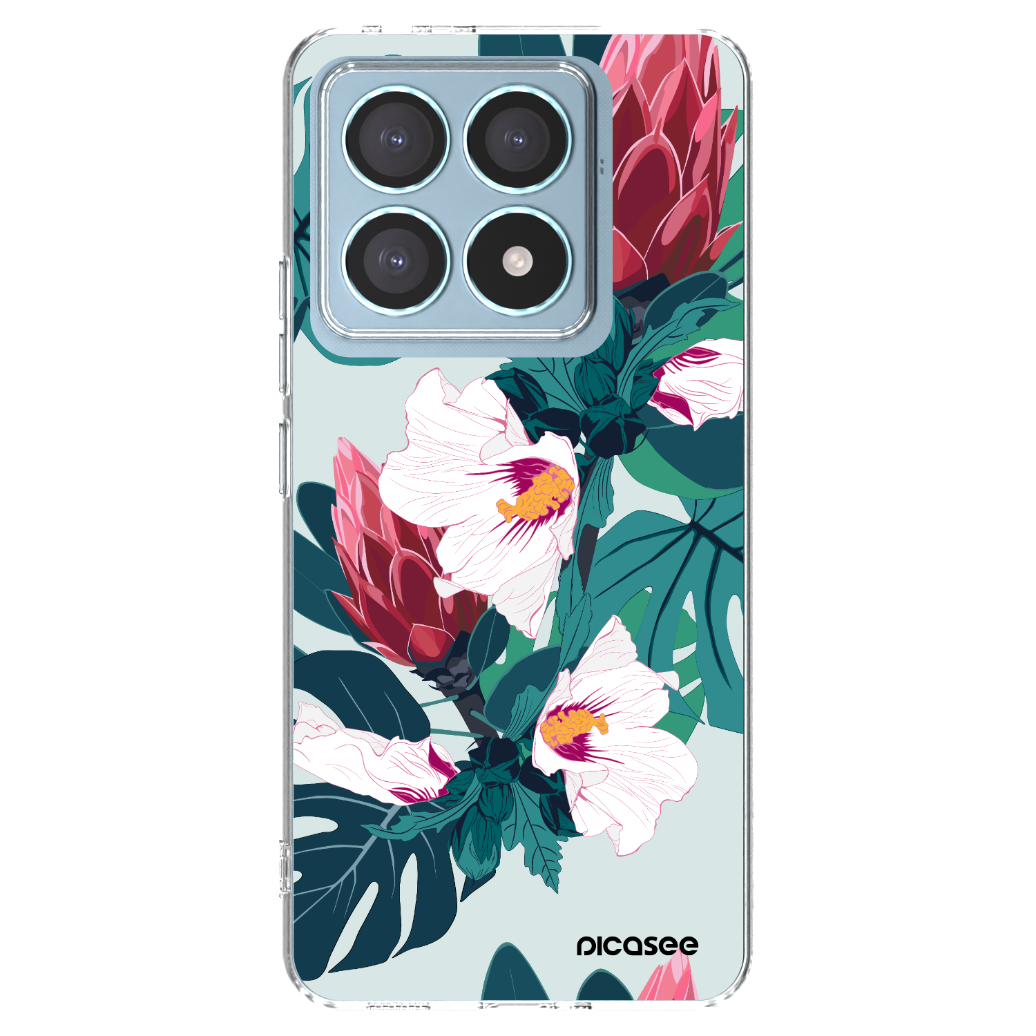Picasee átlátszó szilikon tok az alábbi mobiltelefonokra Xiaomi 14T Pro - Rhododendron