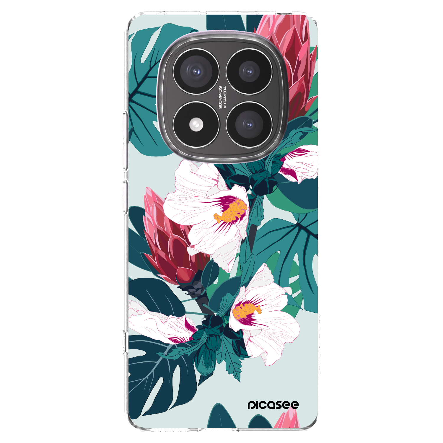 Picasee átlátszó szilikon tok az alábbi mobiltelefonokra Xiaomi Redmi Note 14 Pro+ 5G - Rhododendron
