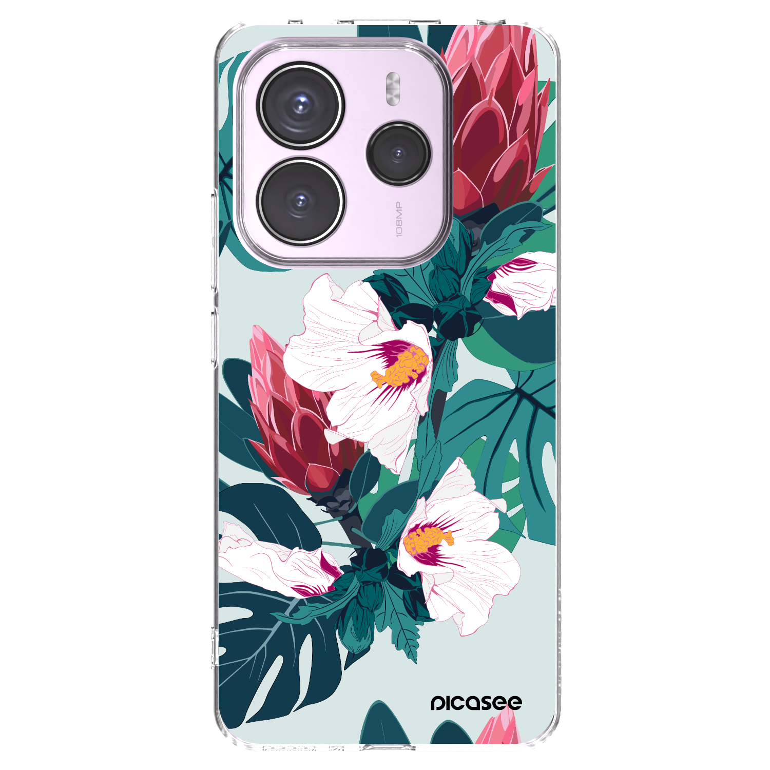 Picasee átlátszó szilikon tok az alábbi mobiltelefonokra Xiaomi Redmi Note 14 5G - Rhododendron