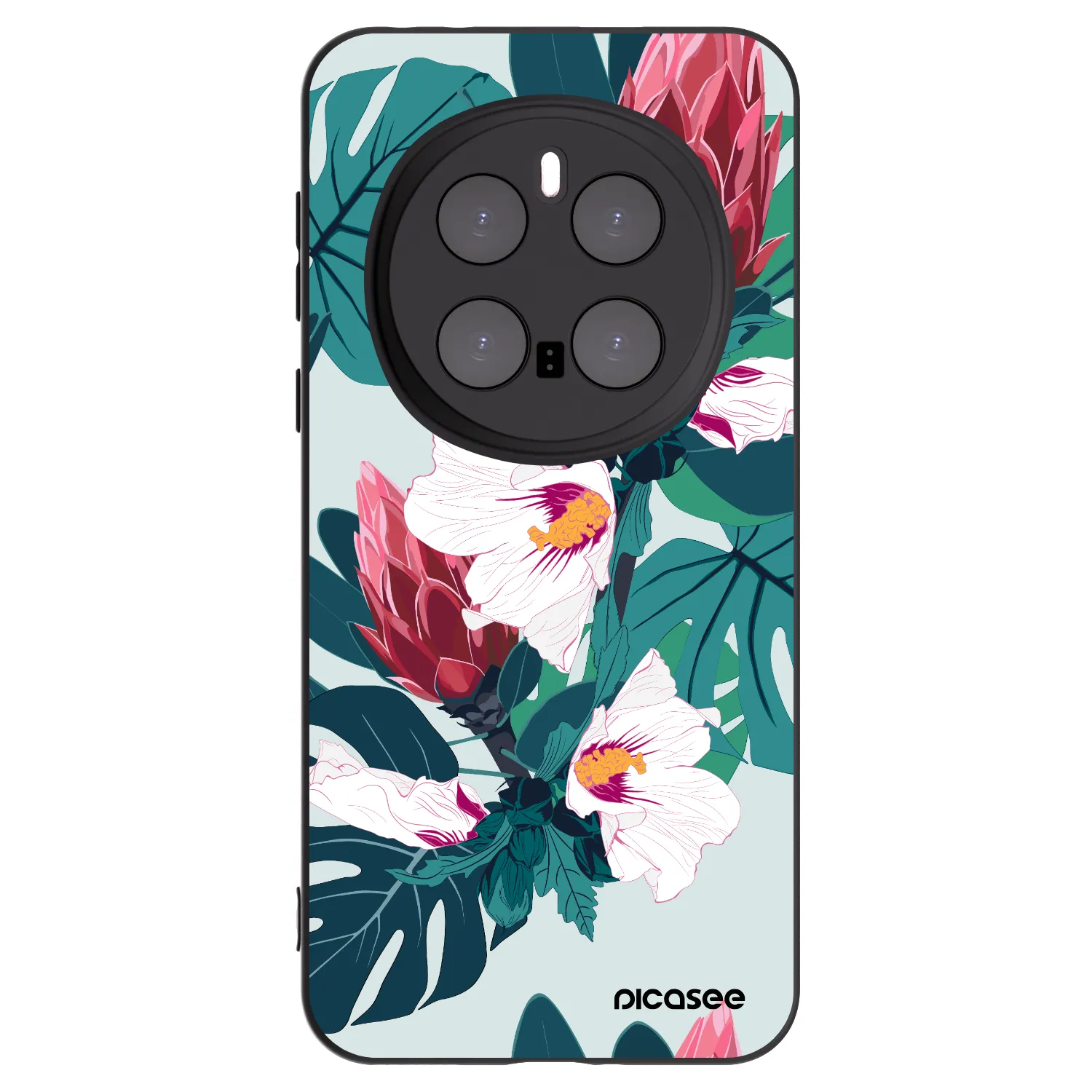 Picasee fekete szilikon tok az alábbi mobiltelefonokra Honor Magic7 Pro 5G - Rhododendron