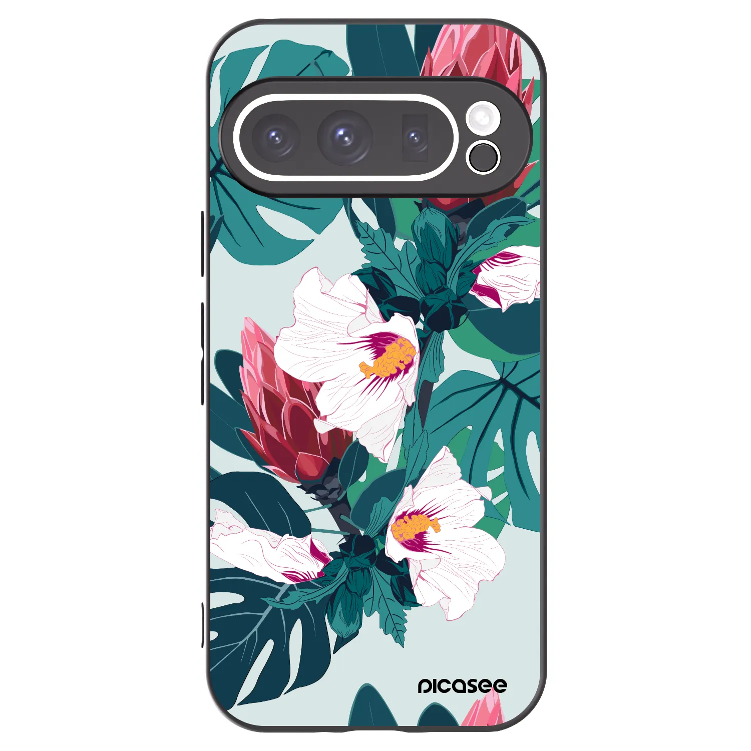 Picasee fekete szilikon tok az alábbi mobiltelefonokra Google Pixel 9 Pro - Rhododendron