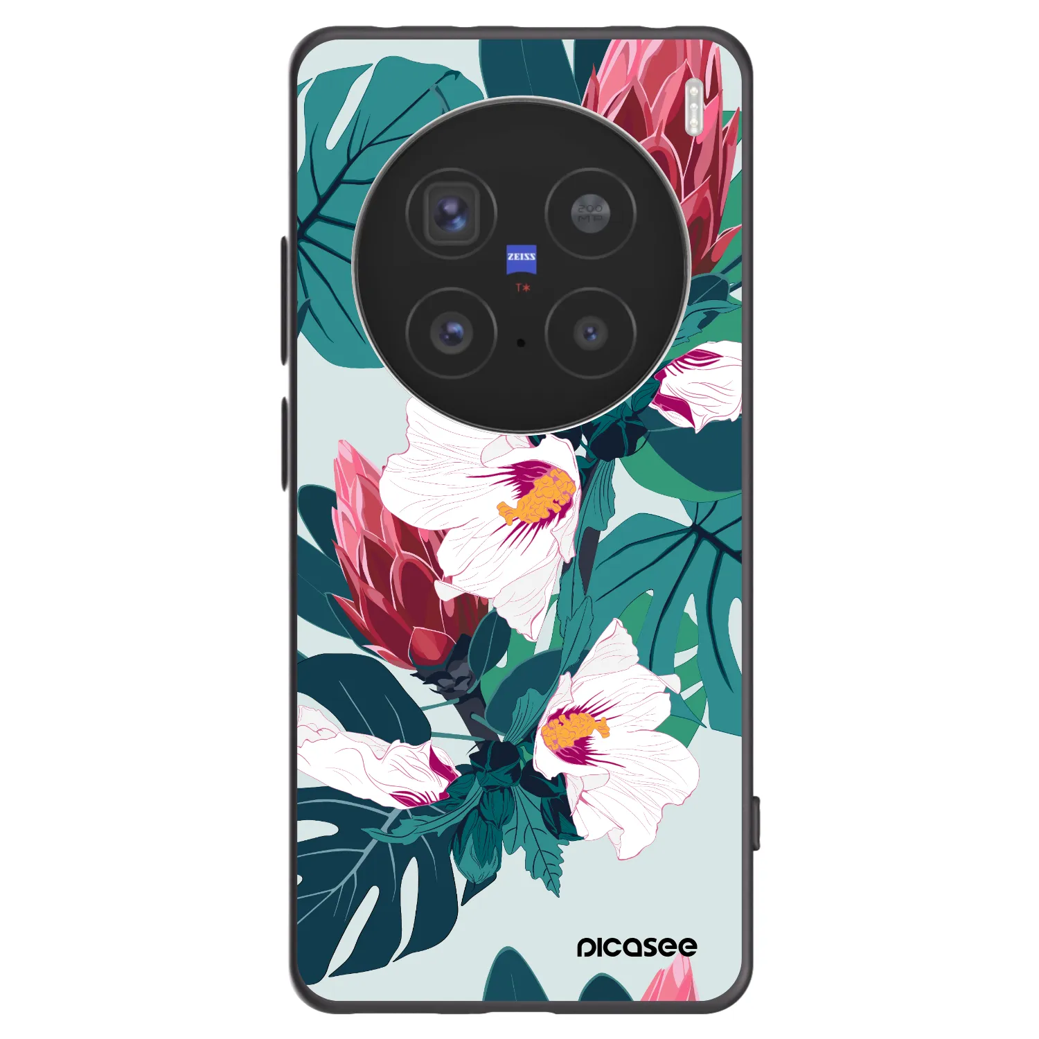 Picasee fekete szilikon tok az alábbi mobiltelefonokra Vivo X200 Pro - Rhododendron