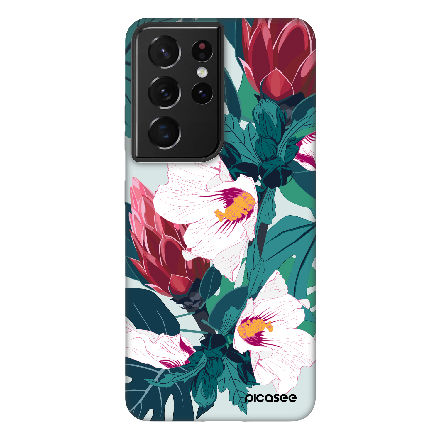 Picasee Fashion Case Samsung Galaxy S21 Ultra 5G G998B - Rhododendron