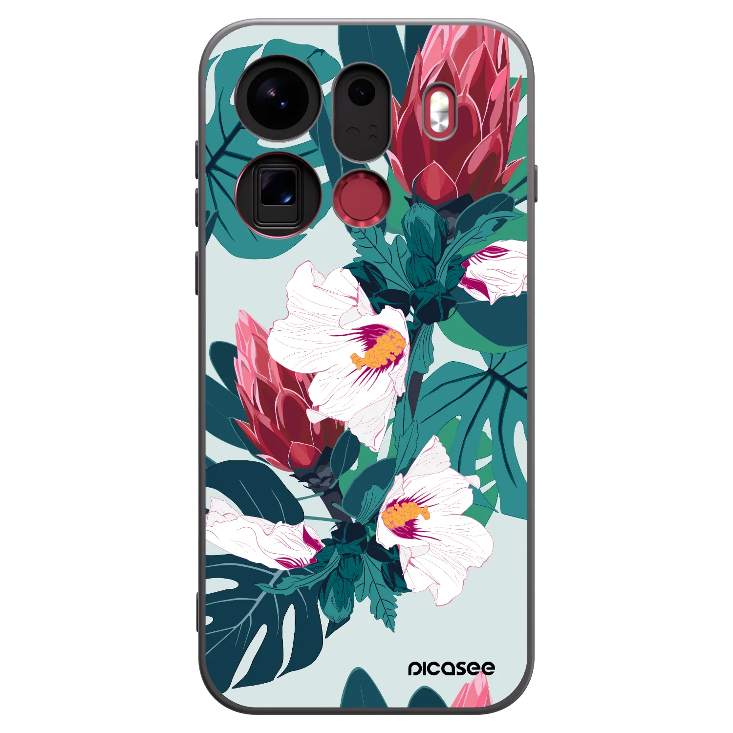 Picasee fekete szilikon tok az alábbi mobiltelefonokra OPPO Find X9 Pro - Rhododendron