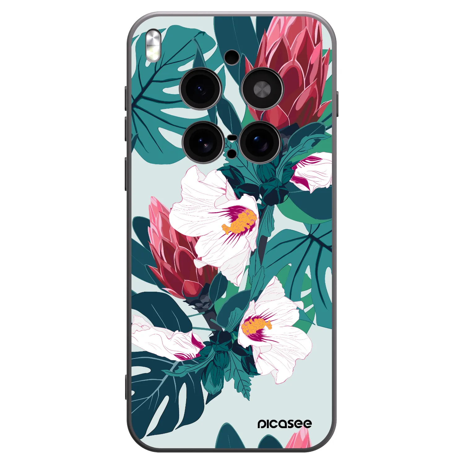 Picasee fekete szilikon tok az alábbi mobiltelefonokra Vivo X300 Pro - Rhododendron