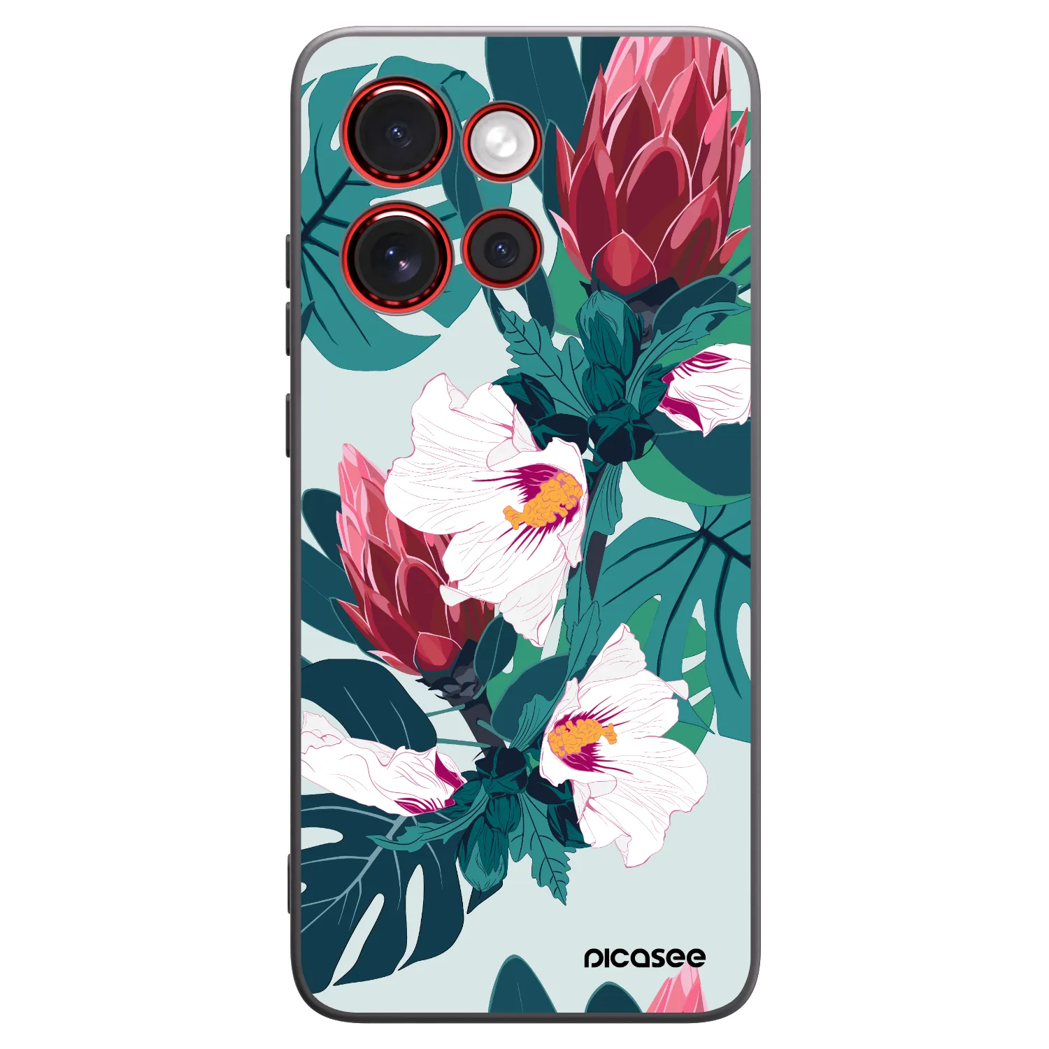 Picasee fekete szilikon tok az alábbi mobiltelefonokra Motorola Edge 60 Neo 5G - Rhododendron