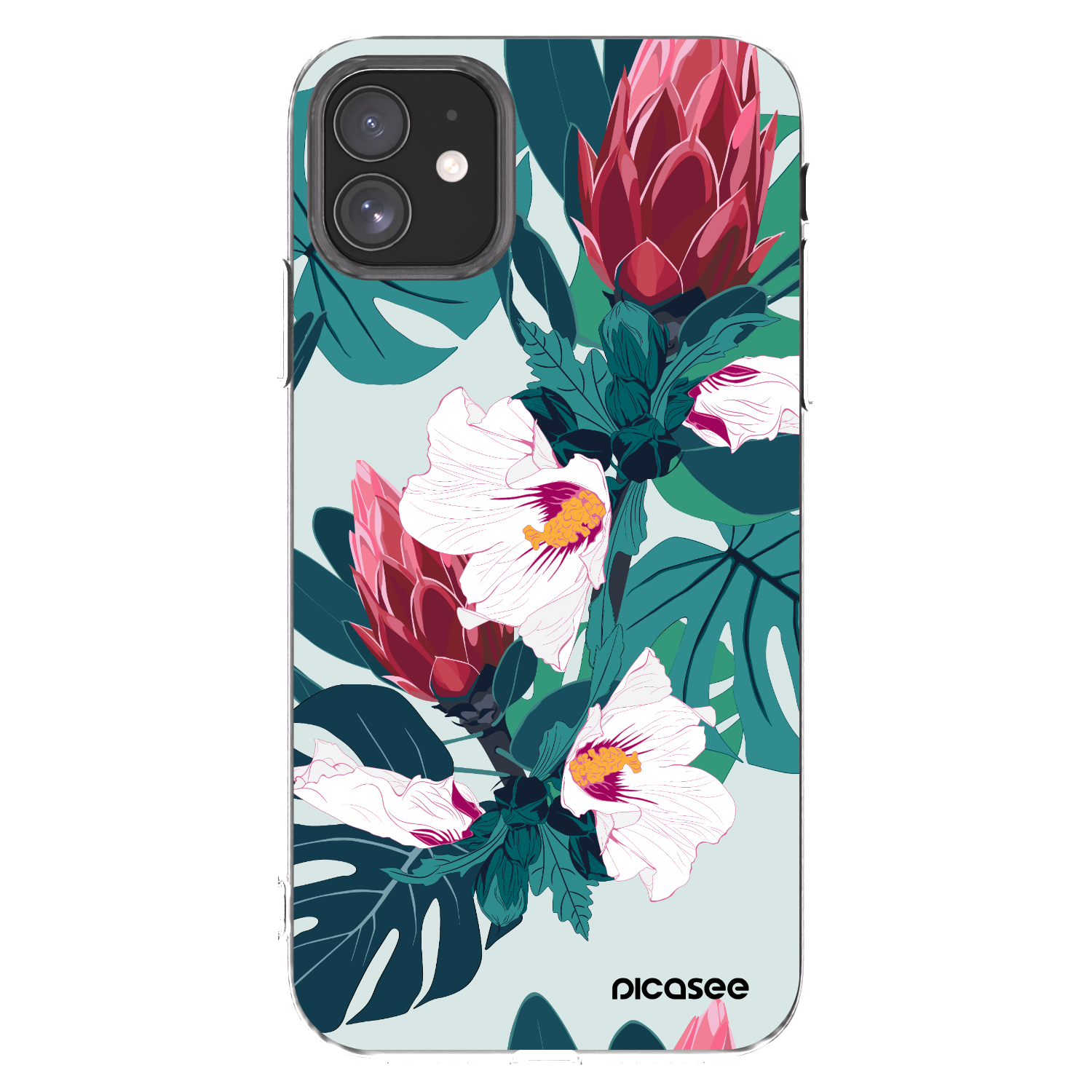 Picasee átlátszó szilikon tok az alábbi mobiltelefonokra Apple iPhone 11 - Rhododendron