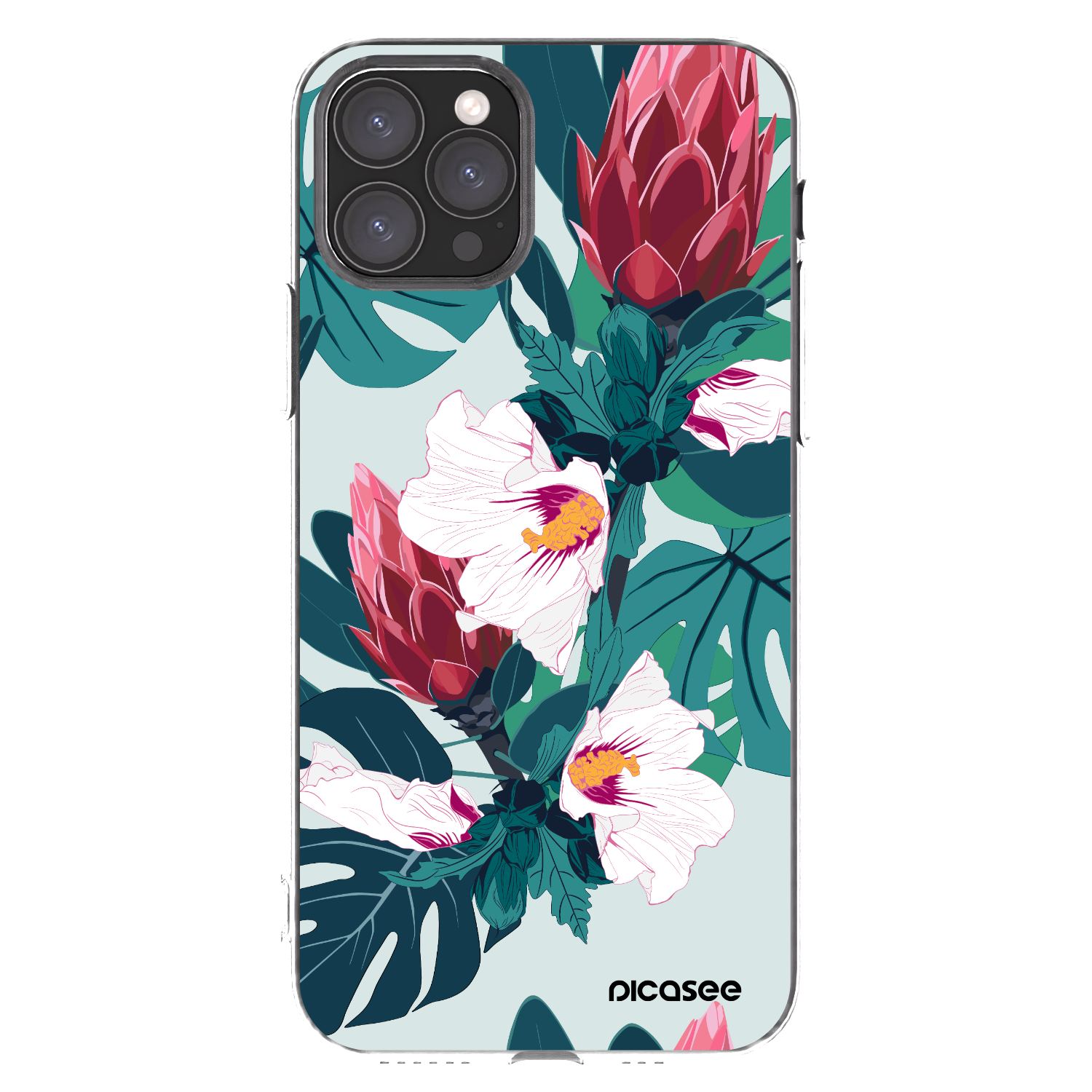 Picasee átlátszó szilikon tok az alábbi mobiltelefonokra Apple iPhone 11 Pro - Rhododendron