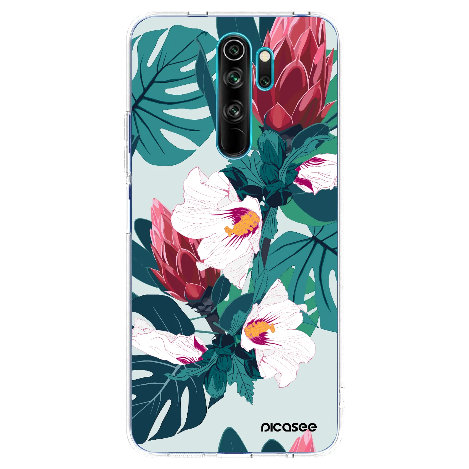 Picasee átlátszó szilikon tok az alábbi mobiltelefonokra Xiaomi Redmi Note 8 Pro - Rhododendron
