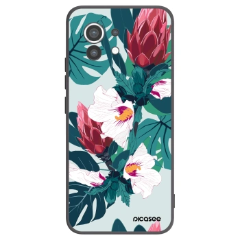 Picasee fekete szilikon tok az alábbi mobiltelefonokra Xiaomi Mi 11 - Rhododendron