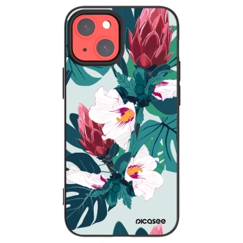 Picasee fekete szilikon tok az alábbi mobiltelefonokra Apple iPhone 13 mini - Rhododendron