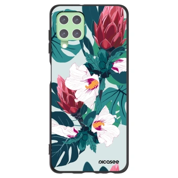 Picasee fekete szilikon tok az alábbi mobiltelefonokra Samsung Galaxy A22 A225F 4G - Rhododendron