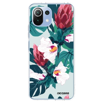 Picasee átlátszó szilikon tok az alábbi mobiltelefonokra Xiaomi 11 Lite 5G NE - Rhododendron