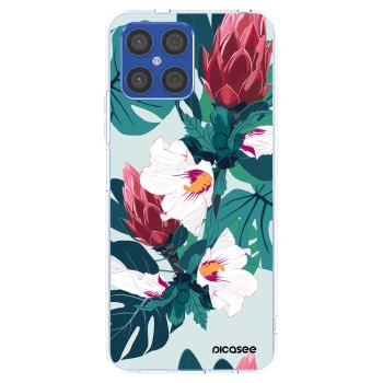 Picasee átlátszó szilikon tok az alábbi mobiltelefonokra Honor X8 4G - Rhododendron