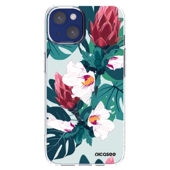Picasee átlátszó szilikon tok az alábbi mobiltelefonokra Apple iPhone 14 - Rhododendron
