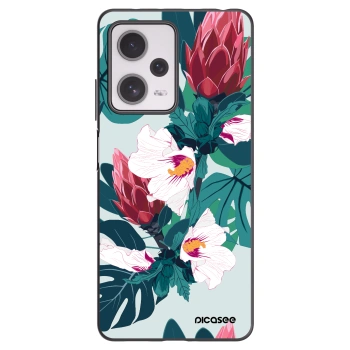 Picasee fekete szilikon tok az alábbi mobiltelefonokra Xiaomi Redmi Note 12 Pro+ 5G - Rhododendron