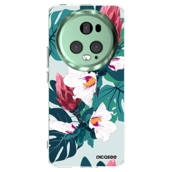 Picasee átlátszó szilikon tok az alábbi mobiltelefonokra Honor Magic5 Pro - Rhododendron