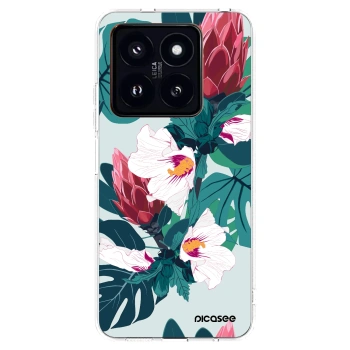 Picasee átlátszó szilikon tok az alábbi mobiltelefonokra Xiaomi 14 Pro - Rhododendron